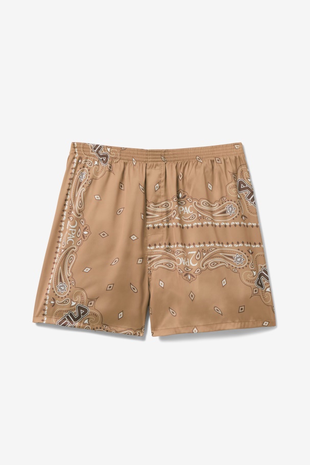 2pac Bandana Estampado Boxer Fila Tabaco Marrom/branco