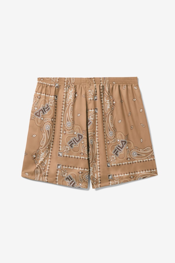 2pac Bandana Estampado Boxer Fila Tabaco Marrom/branco