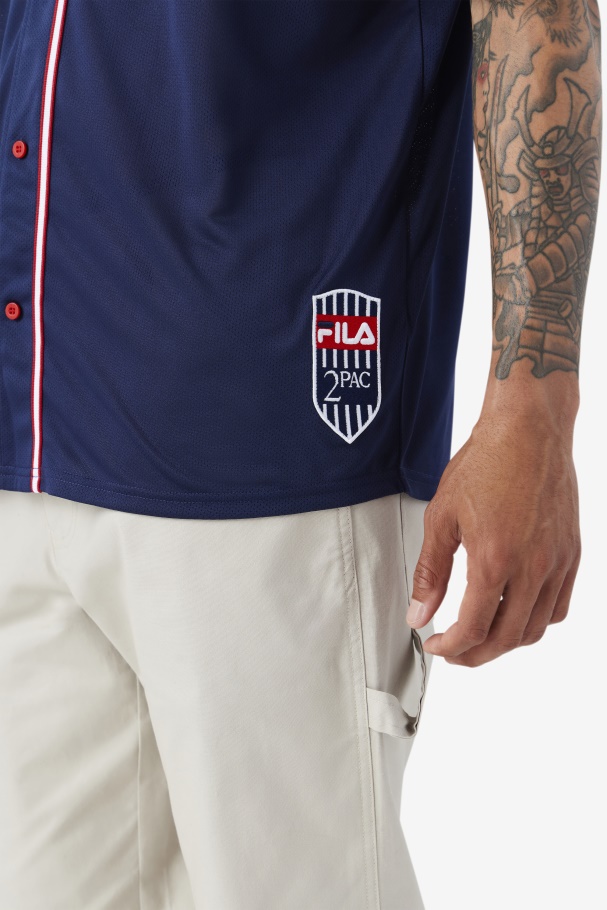 2pac Camisa De Beisebol Fila Marinho/vermelho/branco