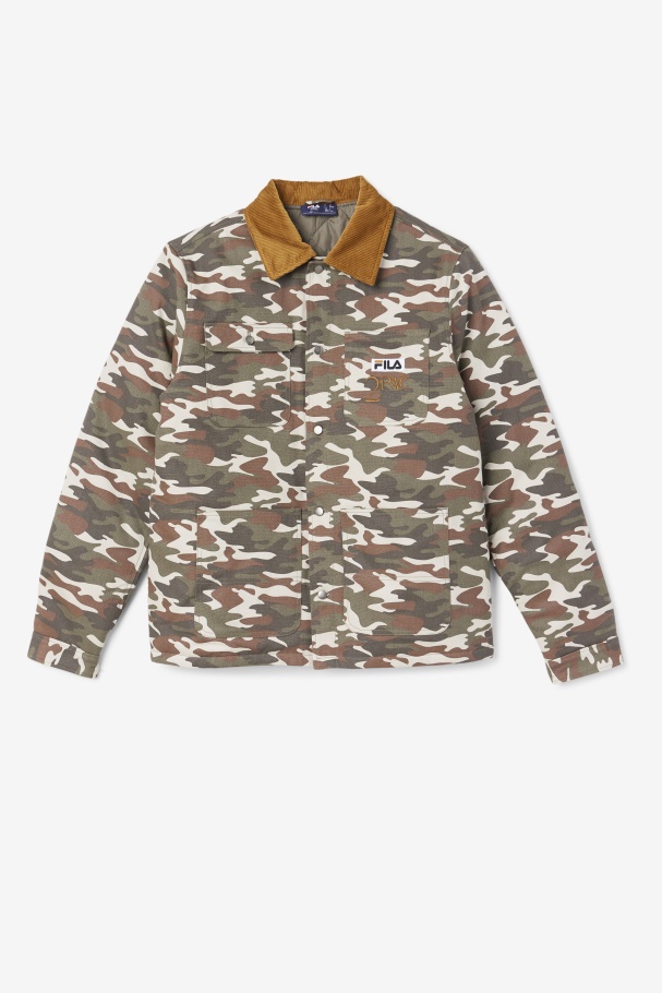 2pac Jaqueta Fila Camo Print/bronze Brown