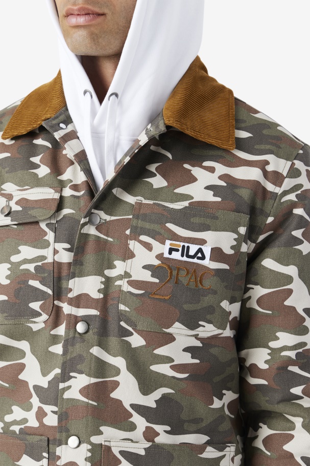 2pac Jaqueta Fila Camo Print/bronze Brown