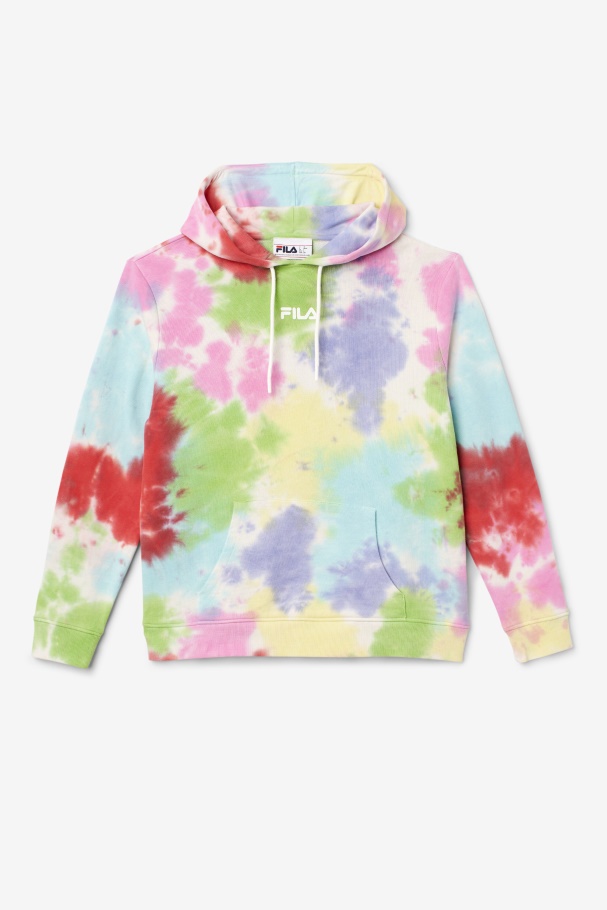 Aerolynn Tie Dye Hoodie Fila Verde/branco/pervinca/vermelho