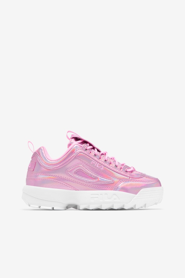 Algodão Doce/branco Feminino Disruptor 2 Premium Iridescente Cobra Fila
