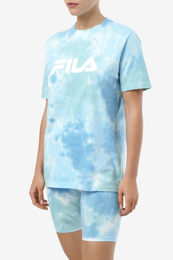 Alivia Tie Dye Tee White/splish/all/latigo Bay Fila