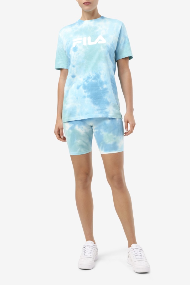 Alivia Tie Dye Tee White/splish/all/latigo Bay Fila