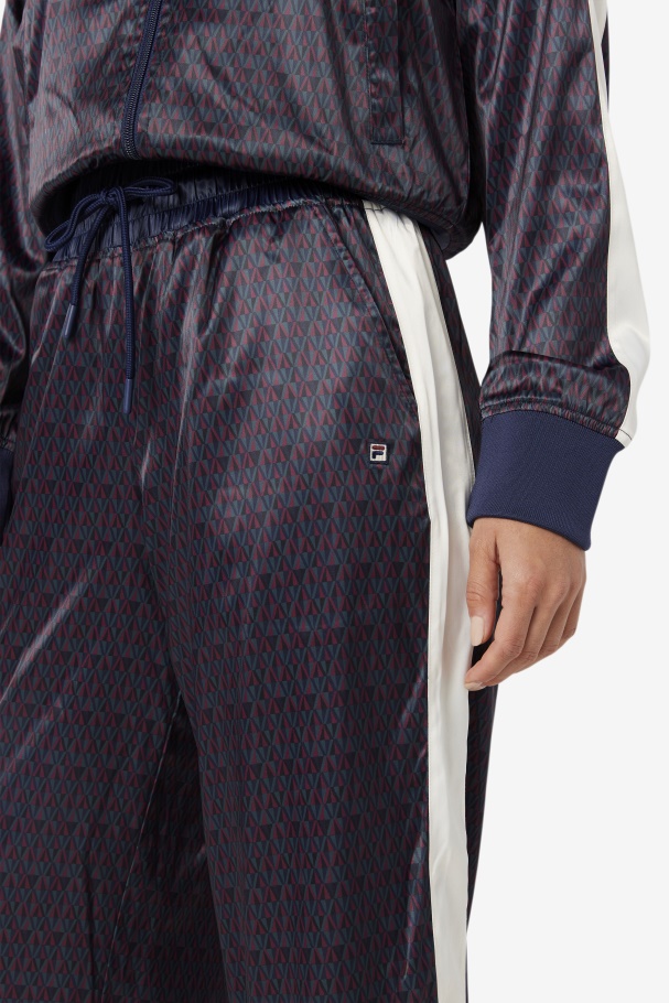 Aviana Cropped Cetim Pant Fila Pavão/tofu