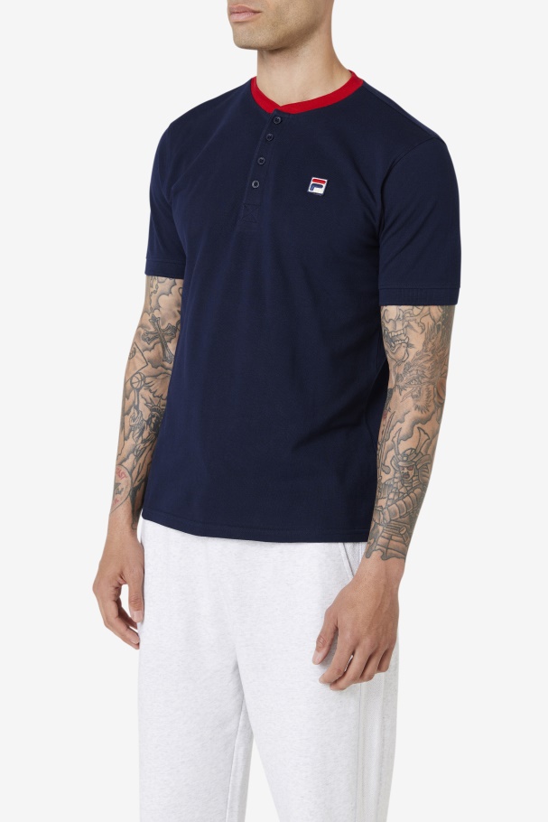 Azul Marinho/vermelho Ralph Henley Fila