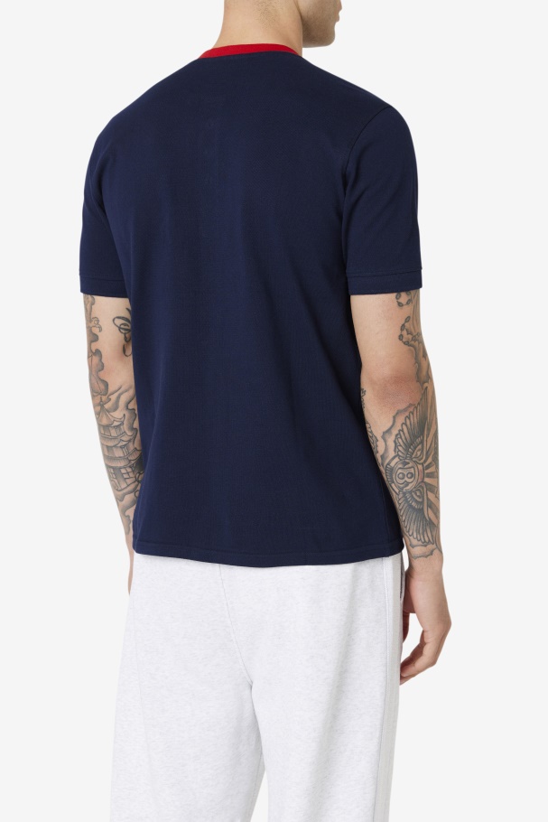 Azul Marinho/vermelho Ralph Henley Fila