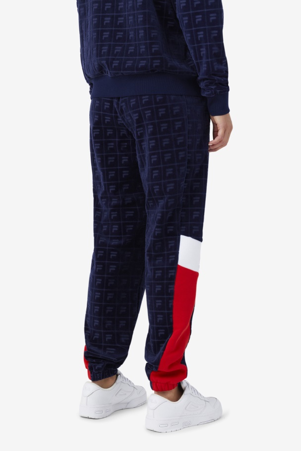 Azul Marinho/vermelho/branco Helen Veludo Jogger Fila