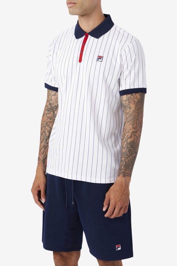 Bb1 Polo Branco/marinho/vermelho Fila