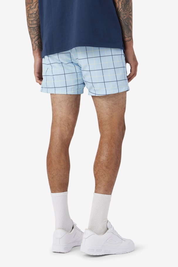 Bermuda De Natação Fila Azul/marinho/amarelo Suave