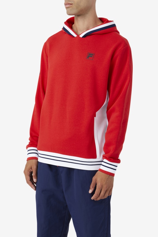 Bevans Park Moletom Com Capuz Fila Vermelho