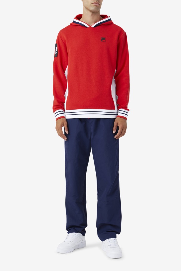 Bevans Park Moletom Com Capuz Fila Vermelho