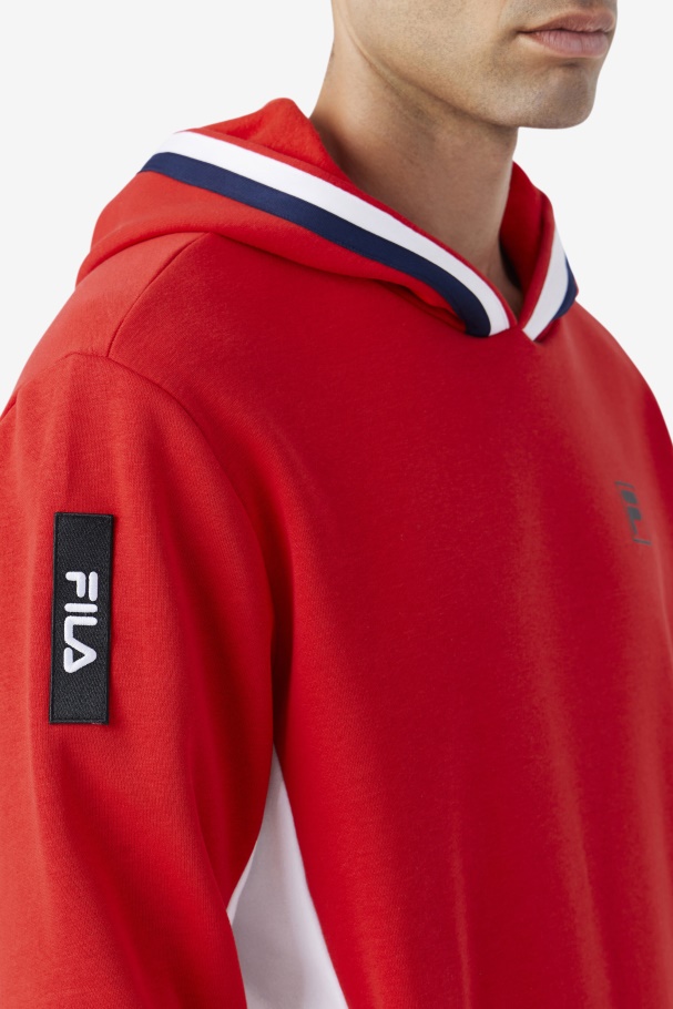 Bevans Park Moletom Com Capuz Fila Vermelho