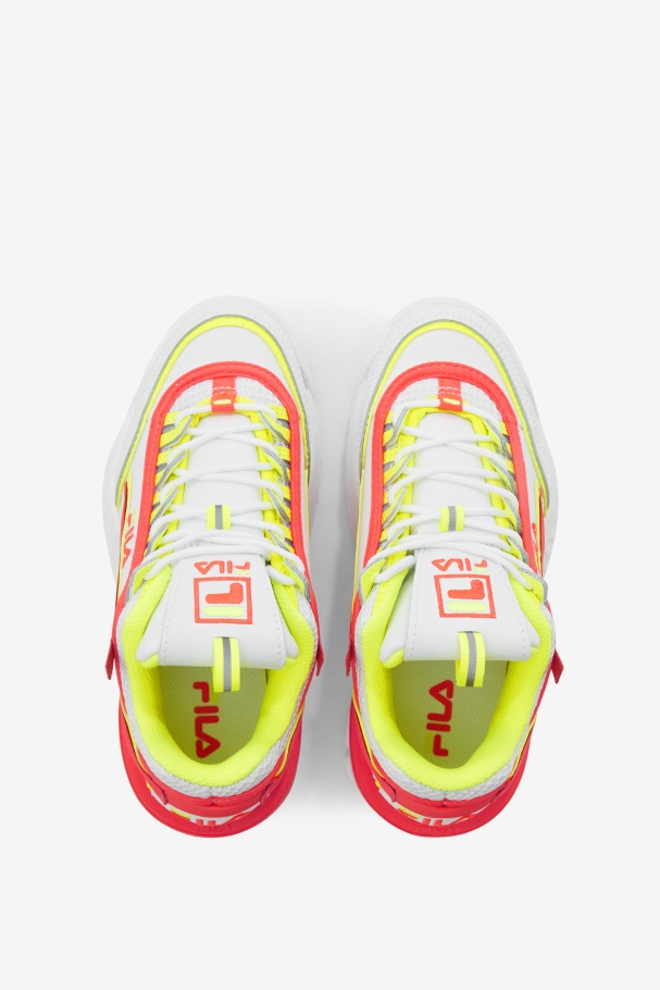 Big Kids\ Disruptor 2 Exp Fila Branco/coral Ardente/amarelo