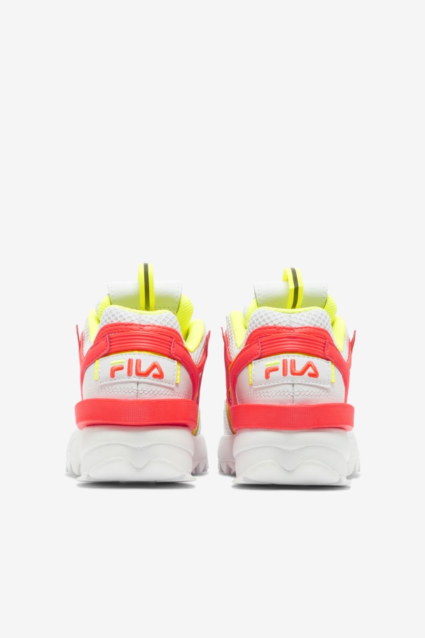 Big Kids\ Disruptor 2 Exp Fila Branco/coral Ardente/amarelo