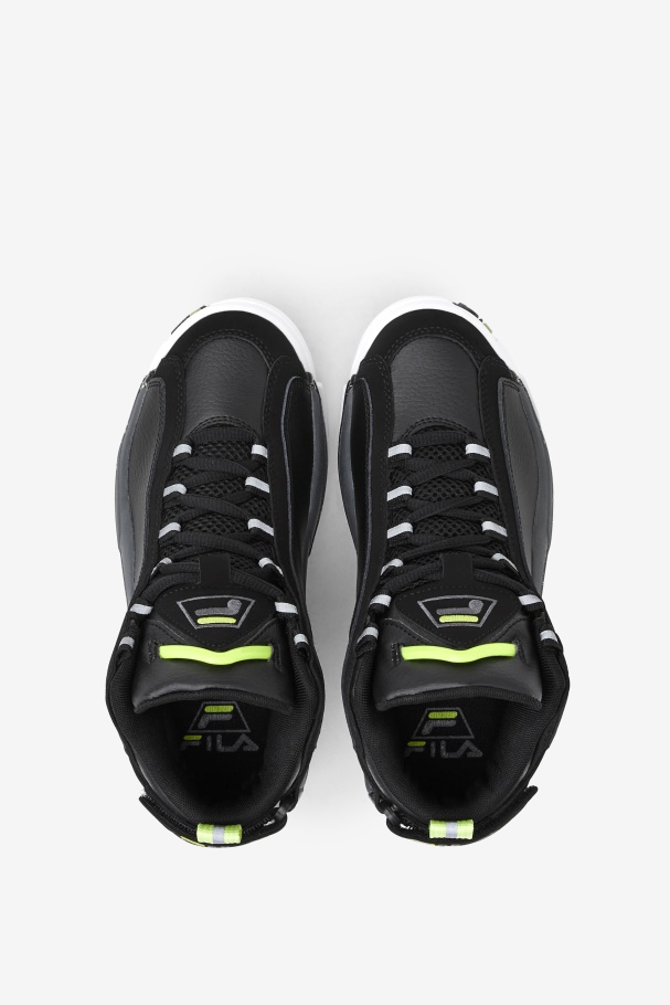 Black/sunny Lime/castlerock Big Kids\ Grant Hill 2 Fila