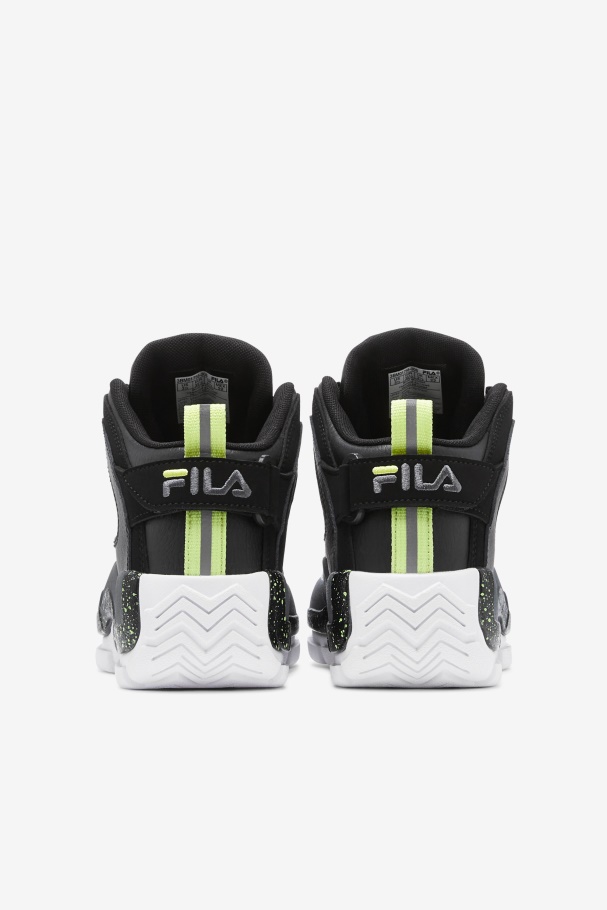 Black/sunny Lime/castlerock Little Kids\ Grant Hill 2 Fila