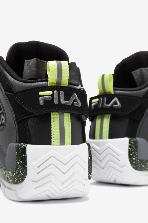 Black/sunny Lime/castlerock Little Kids\ Grant Hill 2 Fila
