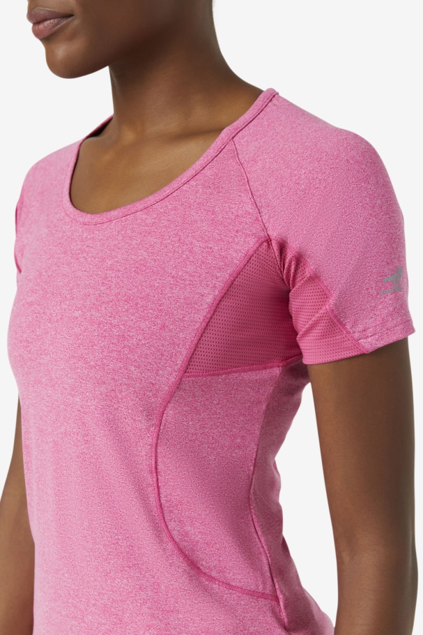 Blusa Manga Curta Fila Pink Glow Urze Pickleball