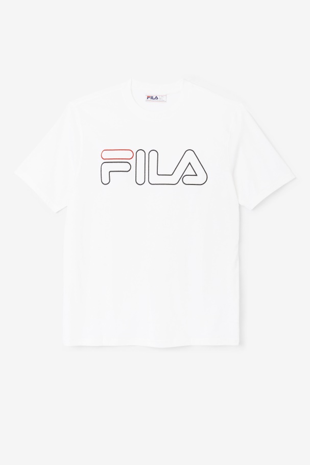 Borough Tee Fila Branco/preto/vermelho