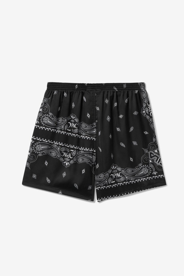 Boxer Com Estampa De Bandana Fila 2pac Preto/branco