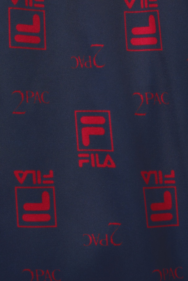 Boxer Com Estampa De Logo Azul Marinho/vermelho Fila 2pac