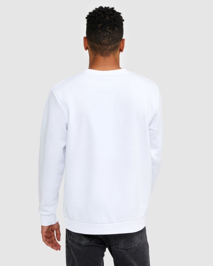 Branco Clássico Unissex Crew 2 Fila