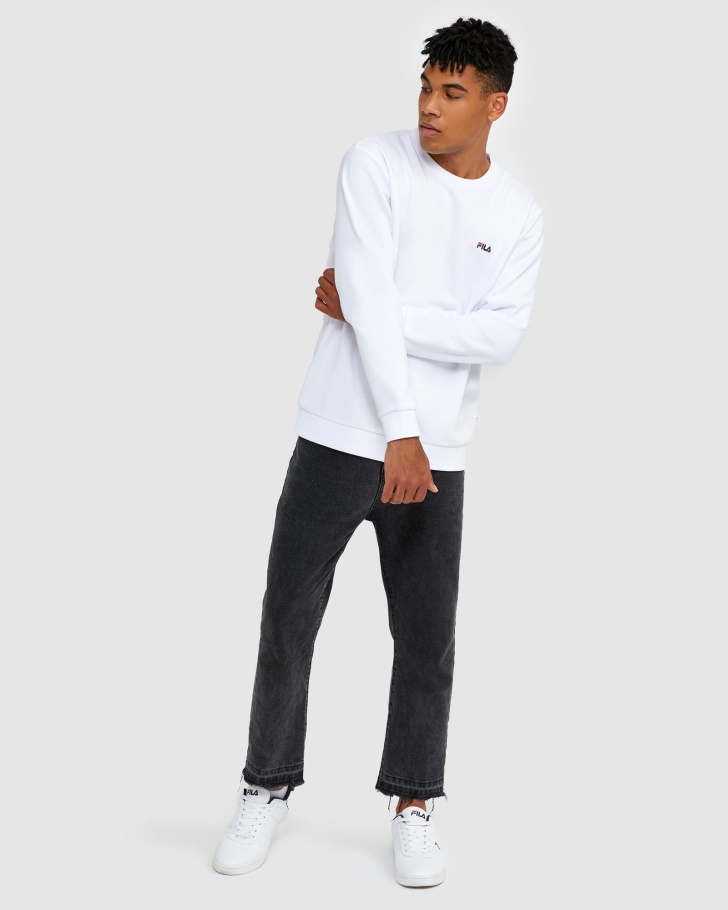 Branco Clássico Unissex Crew 2 Fila