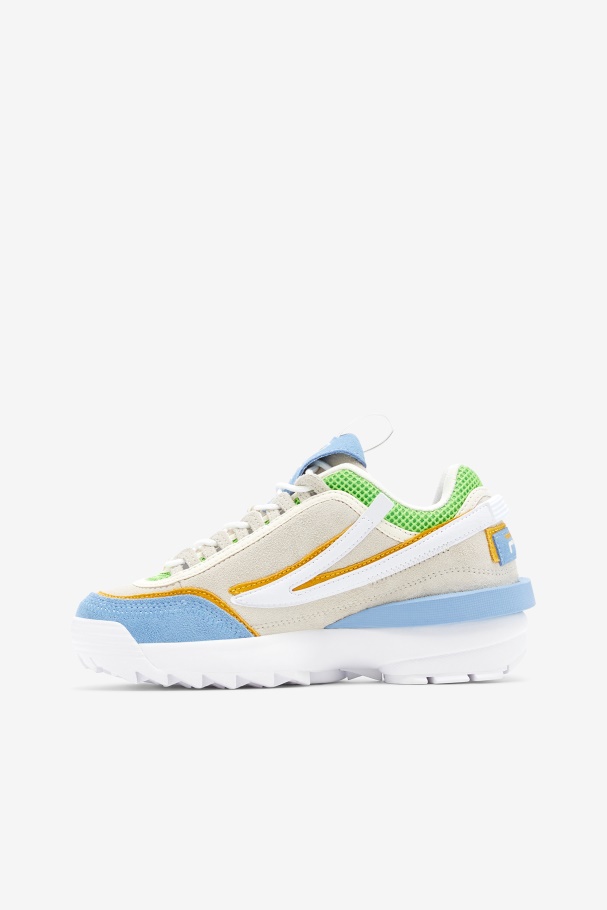 Branco/azul Crepúsculo/verde Jasmim Fila Disruptor Feminino 2 Exp