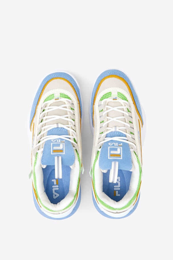 Branco/azul Crepúsculo/verde Jasmim Fila Disruptor Feminino 2 Exp