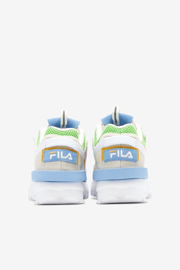 Branco/azul Crepúsculo/verde Jasmim Fila Disruptor Feminino 2 Exp