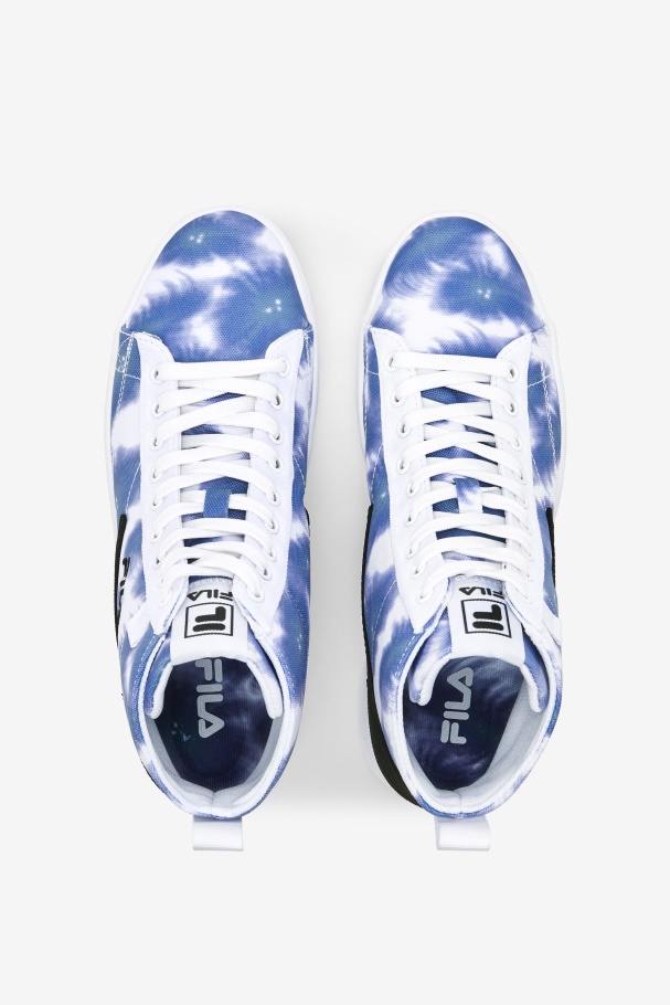 Branco/brilhante Cobalto/azul Tempestade Gennaio Tie Dye Fila Feminino