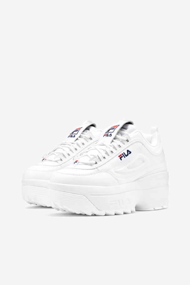 Branco/marinho/vermelho Fila Disruptor Feminino 2 Cunha