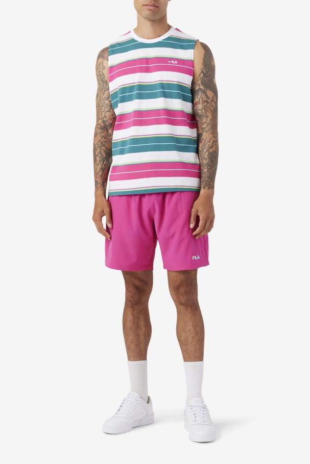 Branco/roxo/bayou Sandu Camiseta Sem Manga Fila