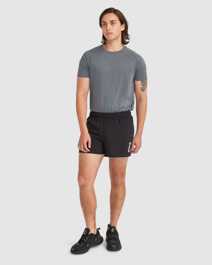 Caleb Run Short Fila Preto Masculino