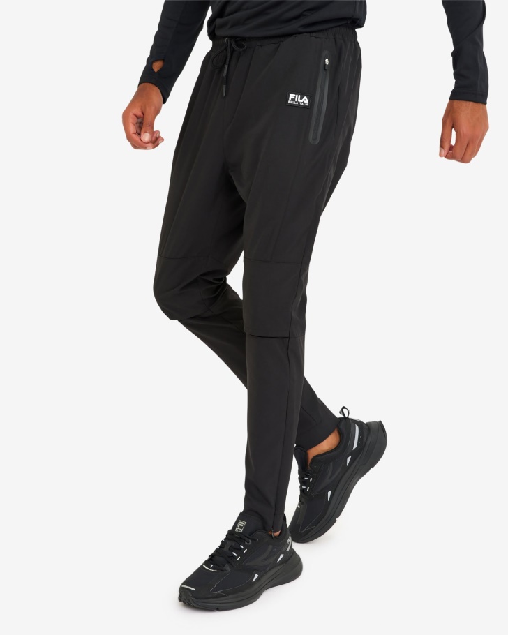 Calça De Corrida Luca Masculina Preta Fila