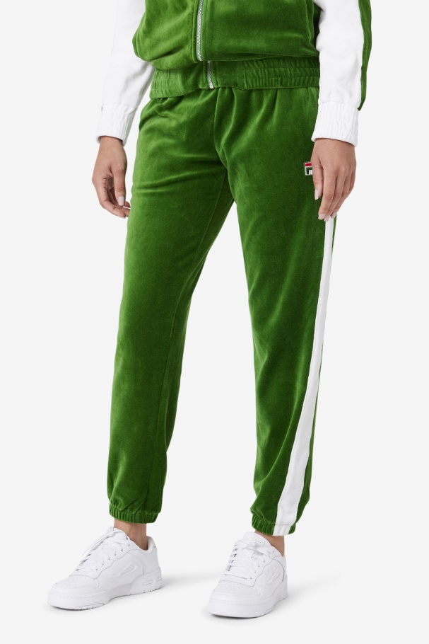 Calça De Veludo Fila Formal Jardim/branco/vermelho Brice