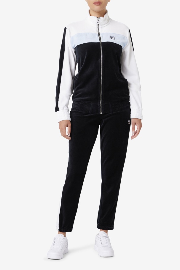 Calça De Veludo Preta/branca/skyway Fila Brice