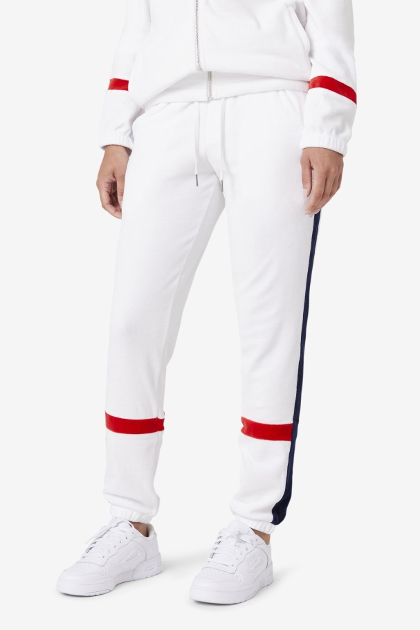 Calça De Veludo Ravid Fila Branco/marinho/vermelho