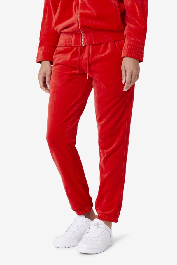 Calça De Veludo Vermelho Deverall Fila
