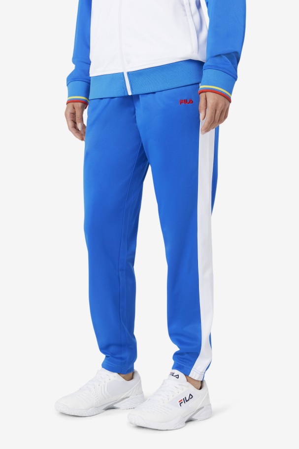 Calça Esportiva Equador Azul/branco/vermelho Ardente Fila