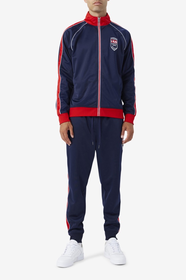 Calça Esportiva Fila 2pac Azul Marinho/vermelho/branco