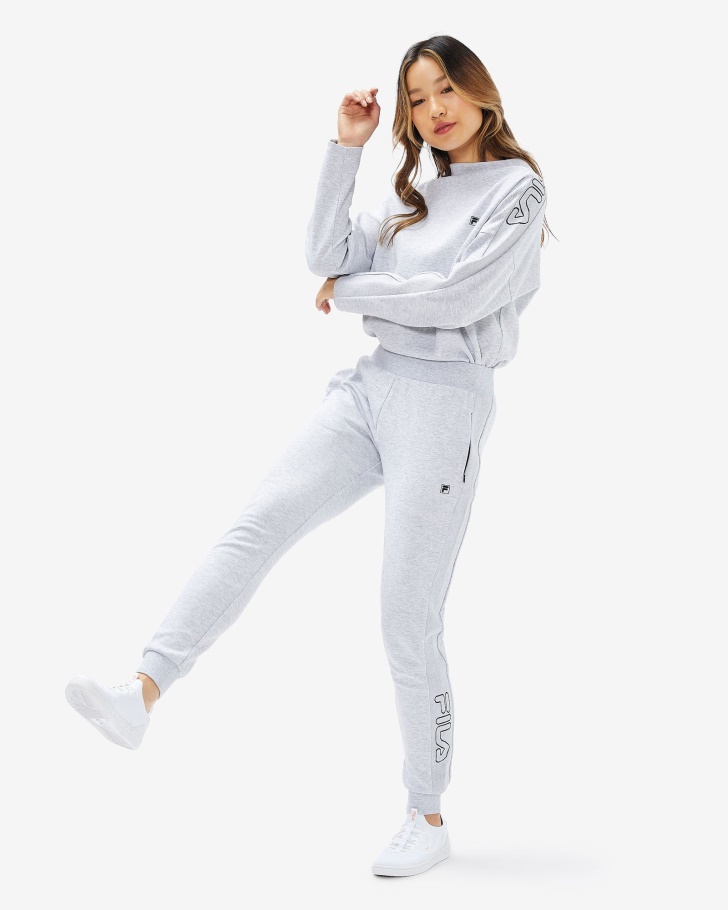 Calça Feminina Chiara Cinza Claro Marle Fila