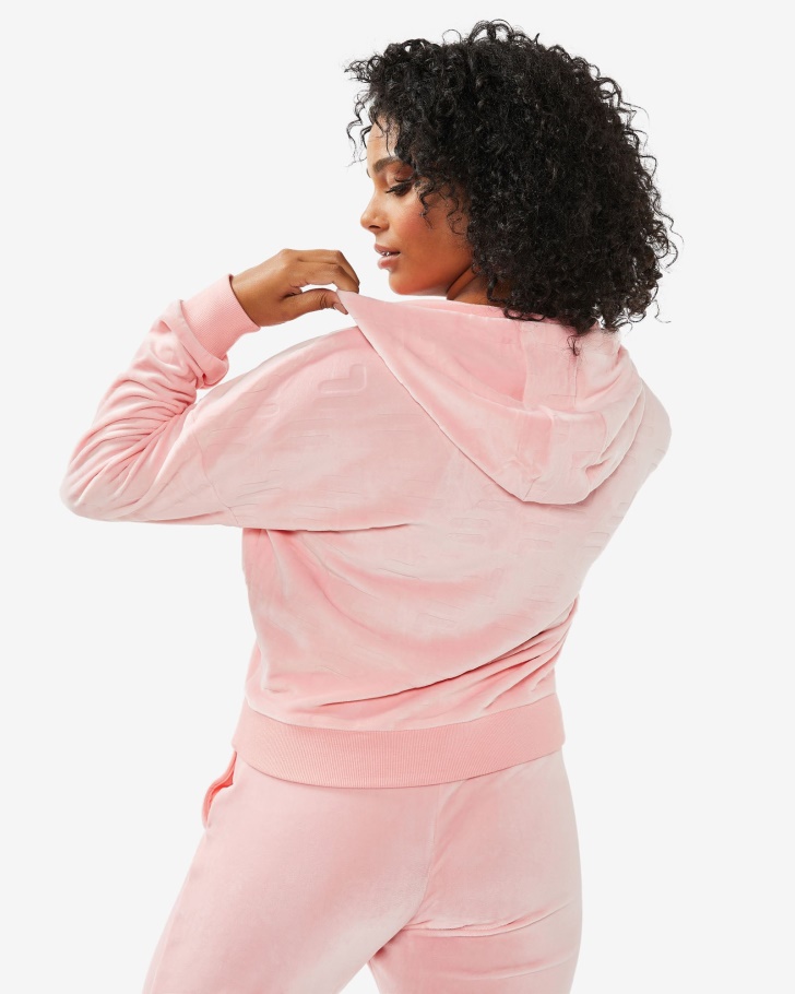 Calça Feminina Fila Aspena Qtr Zip Rosa Pálido