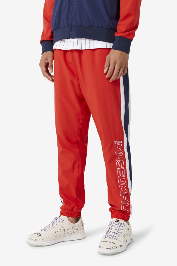 Calça Fila X The Museum Track Pant Fila Vermelho/pavão/branco