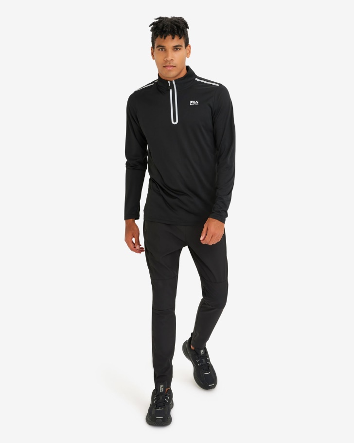 Calça Masculina Fila Luca Qtr Zip Preto