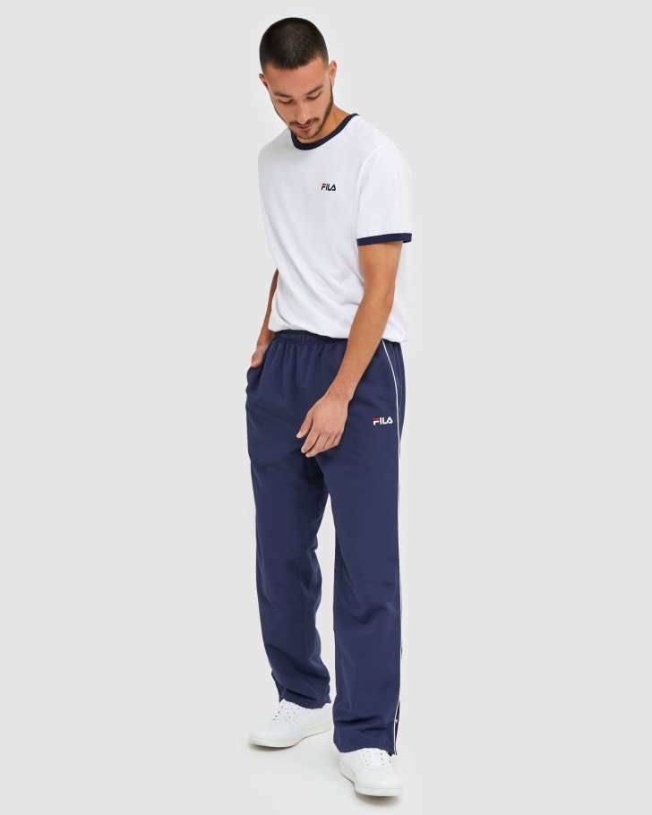 Calças Clássicas De Microfibra Masculina Fila New Navy