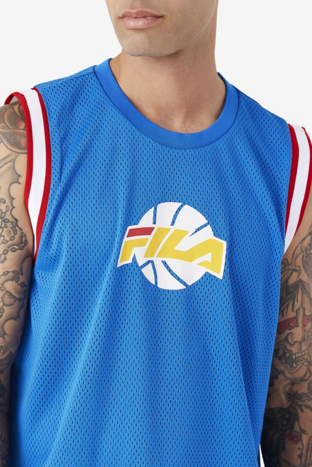 Camisa De Basquete Fila Azul/branco/vermelho/ouro Ovi