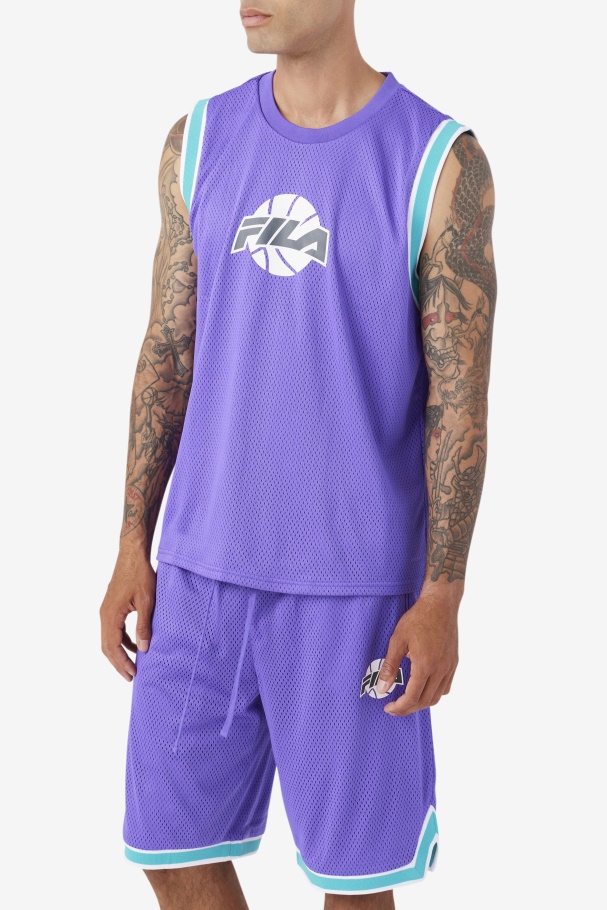 Camisa De Basquete Ovi Roxo/cerâmica/branco/sombra Fila